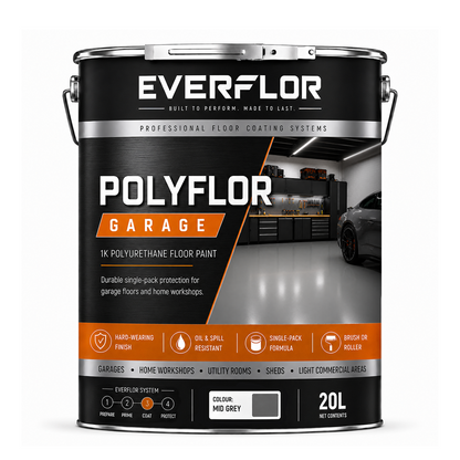 Everest Trade - Garagevloerverf op basis van polyurethaan (PU) met hoge opbouw - Antislip